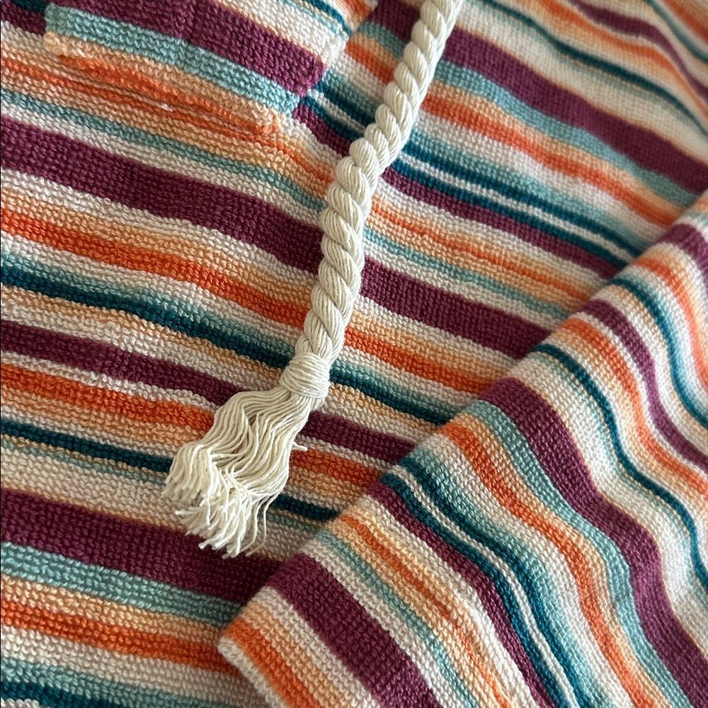 L'AGENCE Lee Cover-Up Poncho in multi watercolor stripe size small NWT - Picture 4 of 5